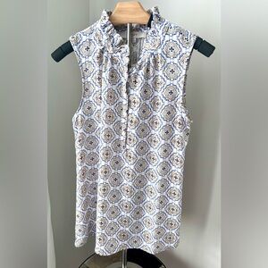 Loft Sleeveless Patterned Blouse